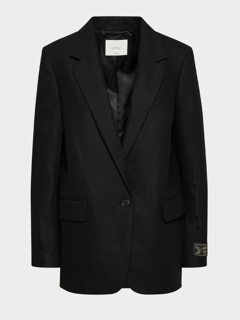 Wilfred Black Classic One Button Blazer Jacket Medium Tailored Career Luxury